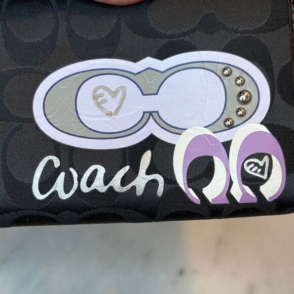 Coach Wallet Y2K Maralee Jacquard Signature Logo Full Zip Wallet - Picture 13 of 16